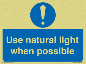 Use natural light when possible
